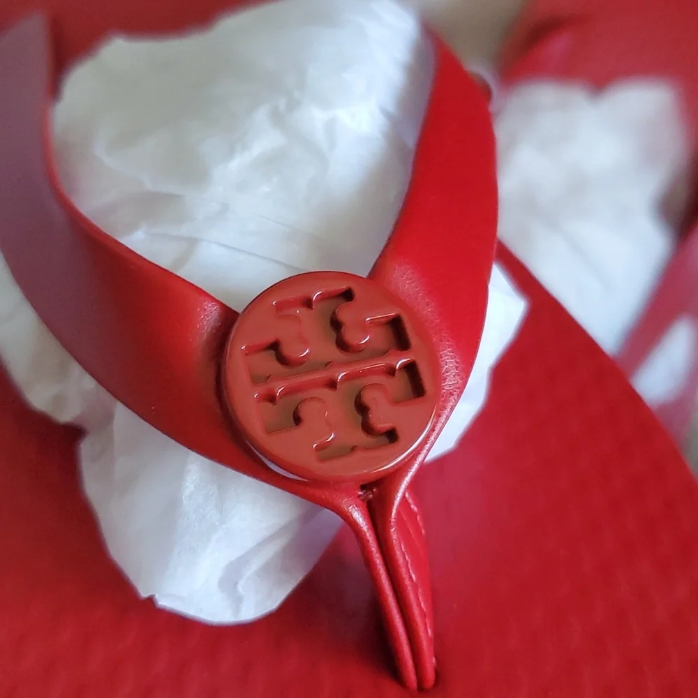 Tory birch flip flops red two other colors as shown so comfy lowered